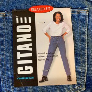 Vintage dead stock Gitano high rise denim mom jeans relaxed fit size 18